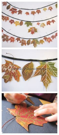идеи осеннего декора с использованием листьев в качестве основы всех декораций (2)