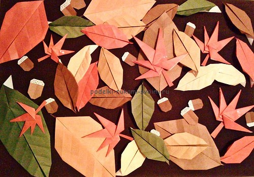  осенние поделки из бумаги. оригами 