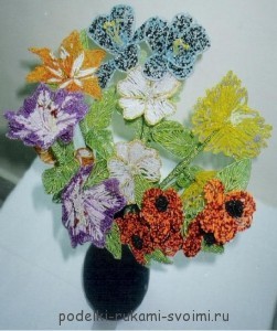цветы из бисера 