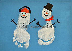 как сделать снеговика зимние поделки с детьми своими руками 