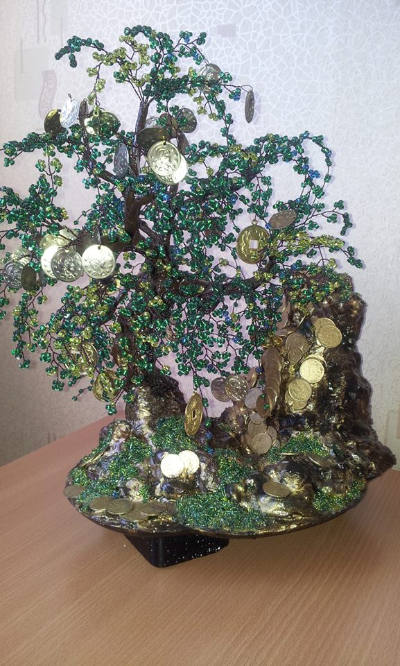 денежное дерево своими руками, идея подарка 